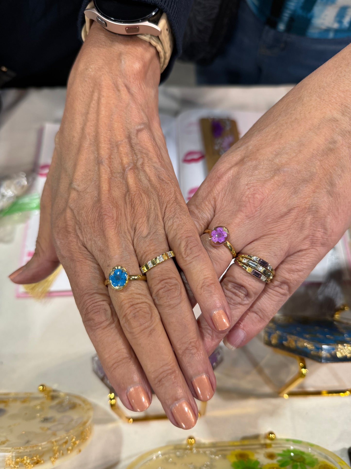 GOLD - Floral Stainless Steel Rings