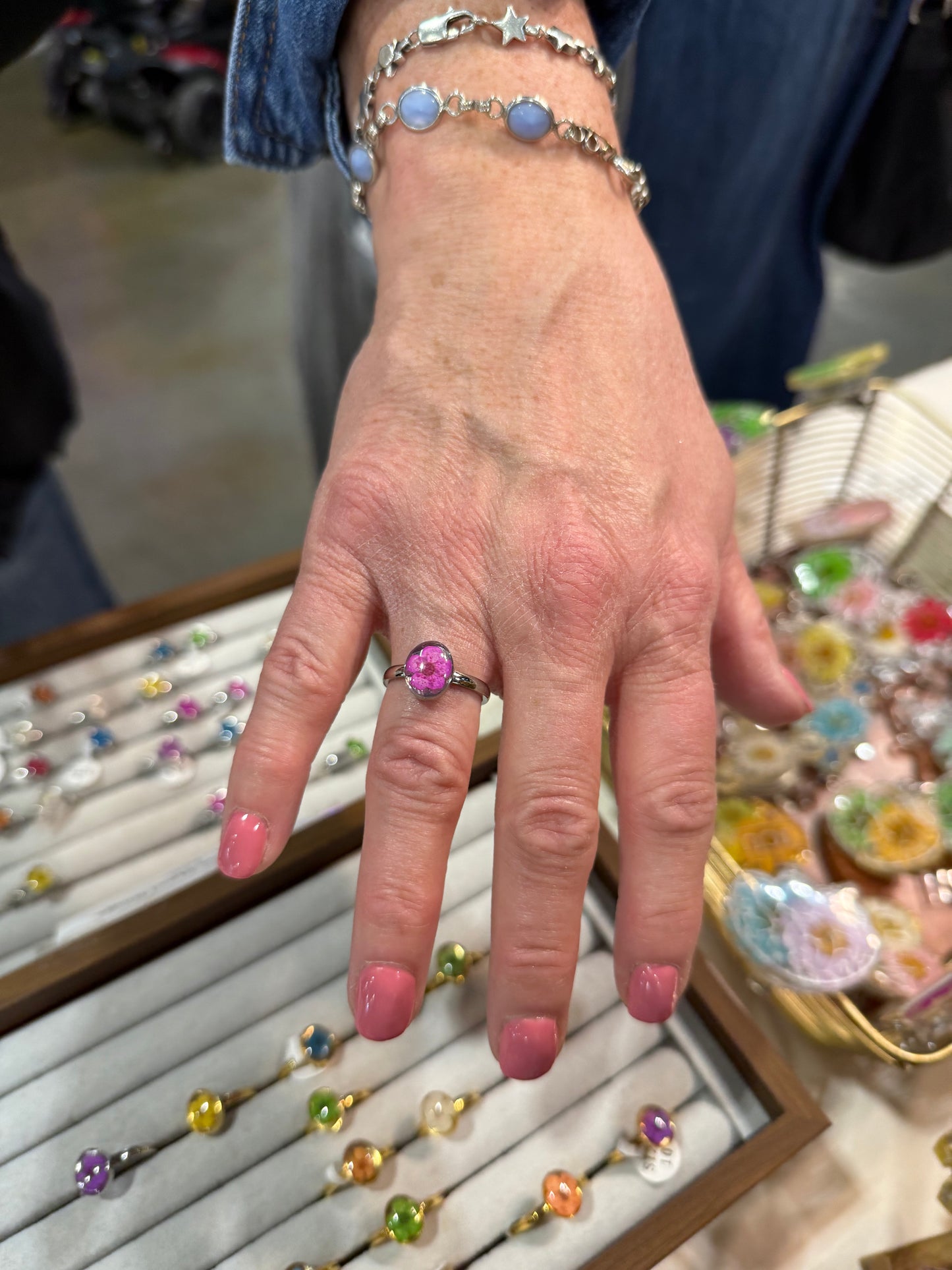 SILVER - Floral Stainless Steel Rings