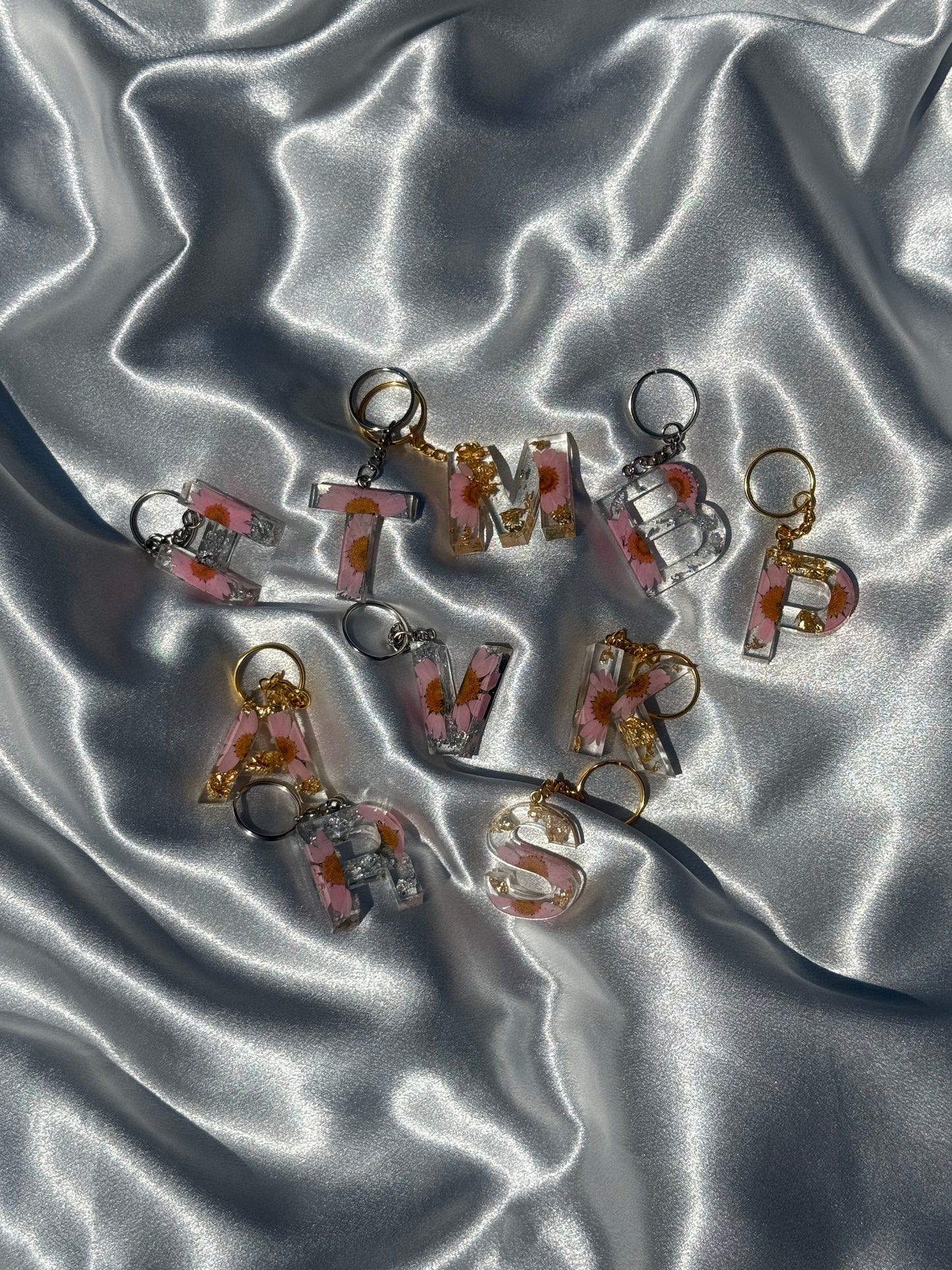 Initial Keychain - Blush