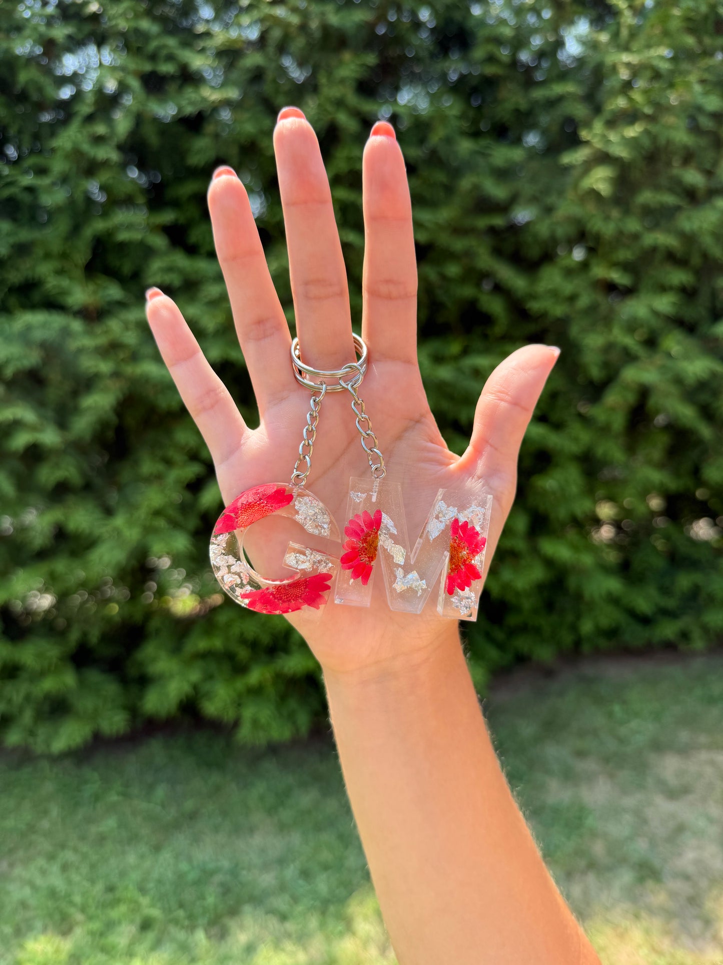 Initial Keychain - Red