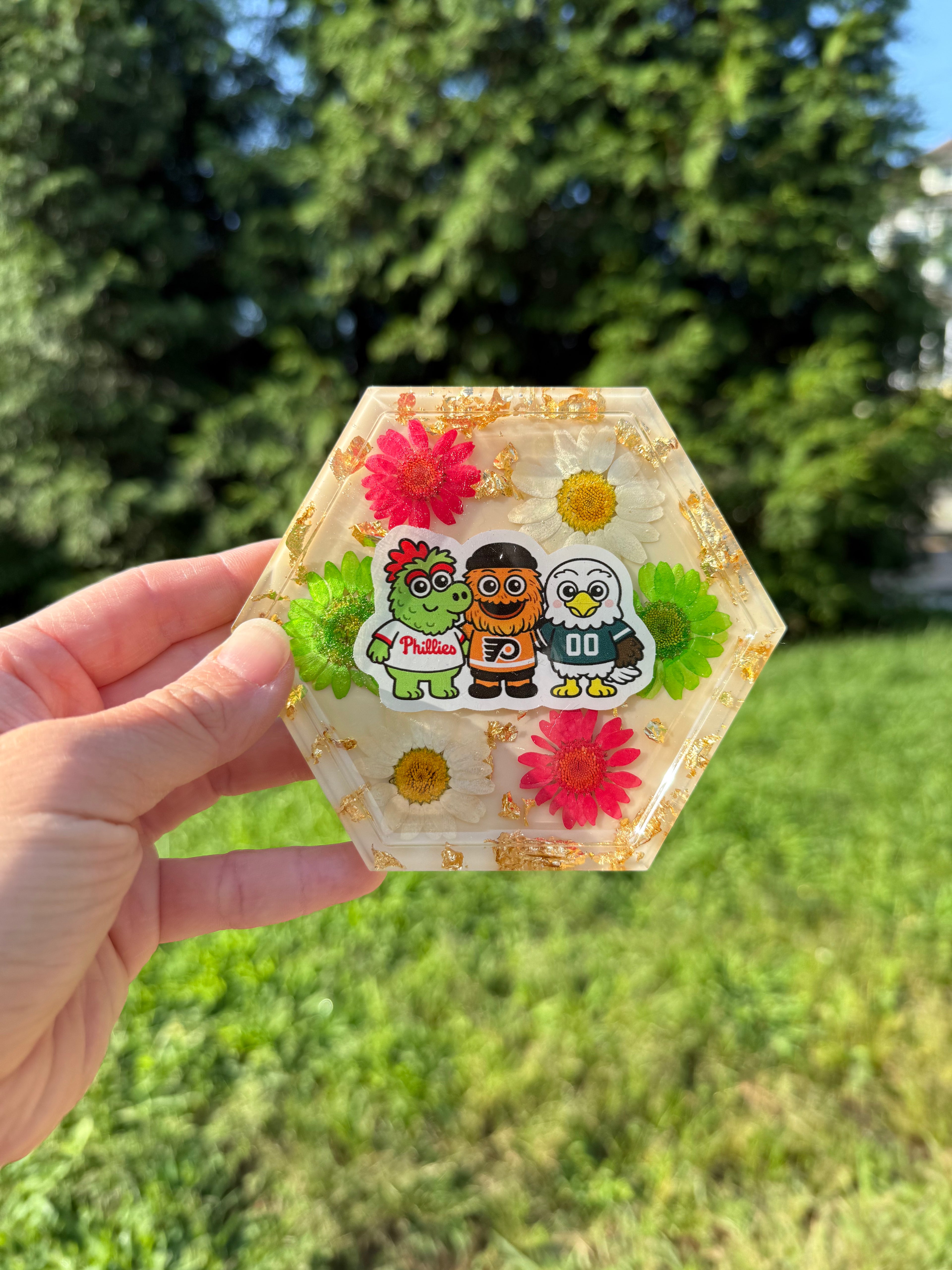 Philly Mascots Hexagon Coaster