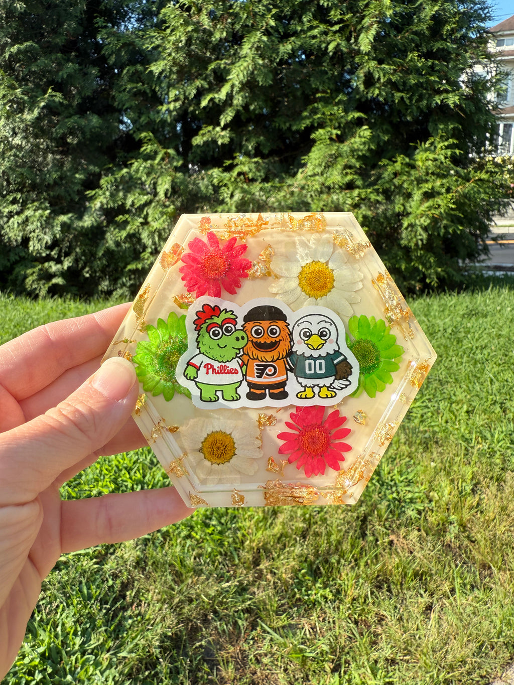 Philly Mascots Hexagon Coaster