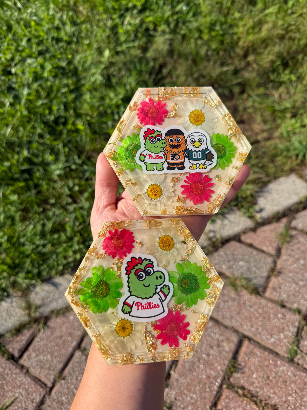 Philly Mascots Hexagon Coaster