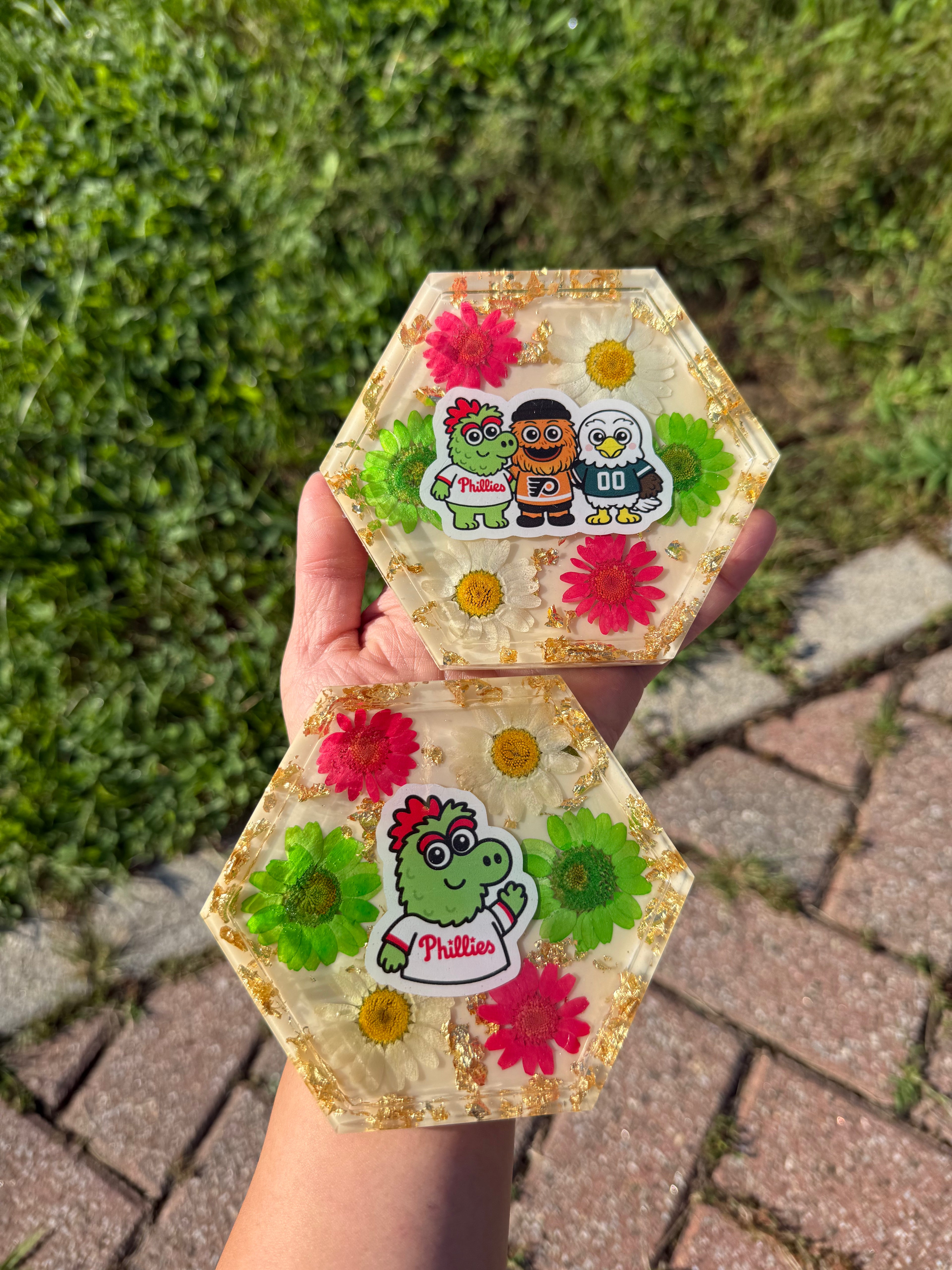 Philly Mascots Hexagon Coaster