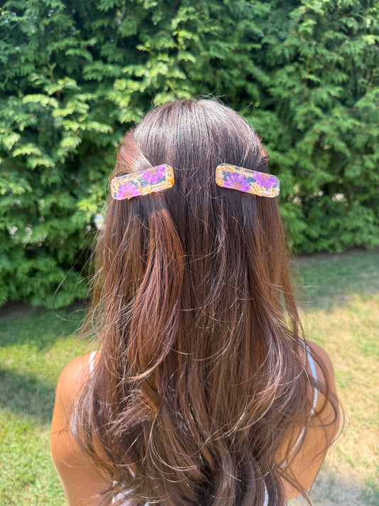 Floral Hair Clips - Set of 2