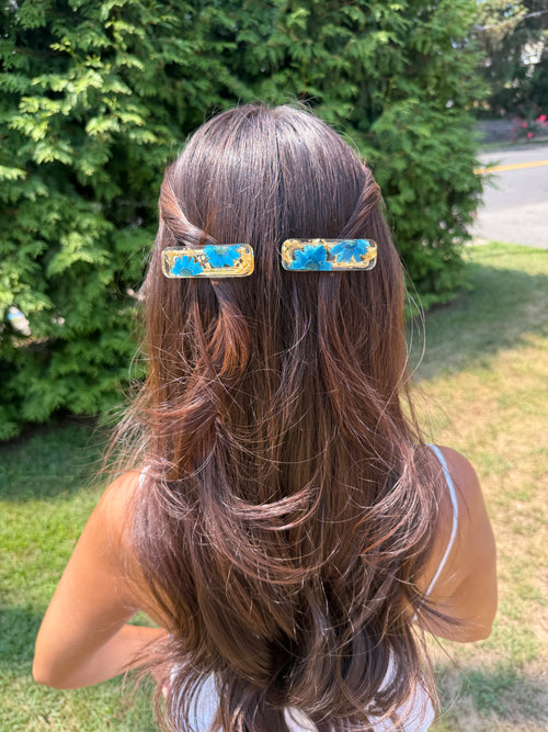 Floral Hair Clips - Set of 2