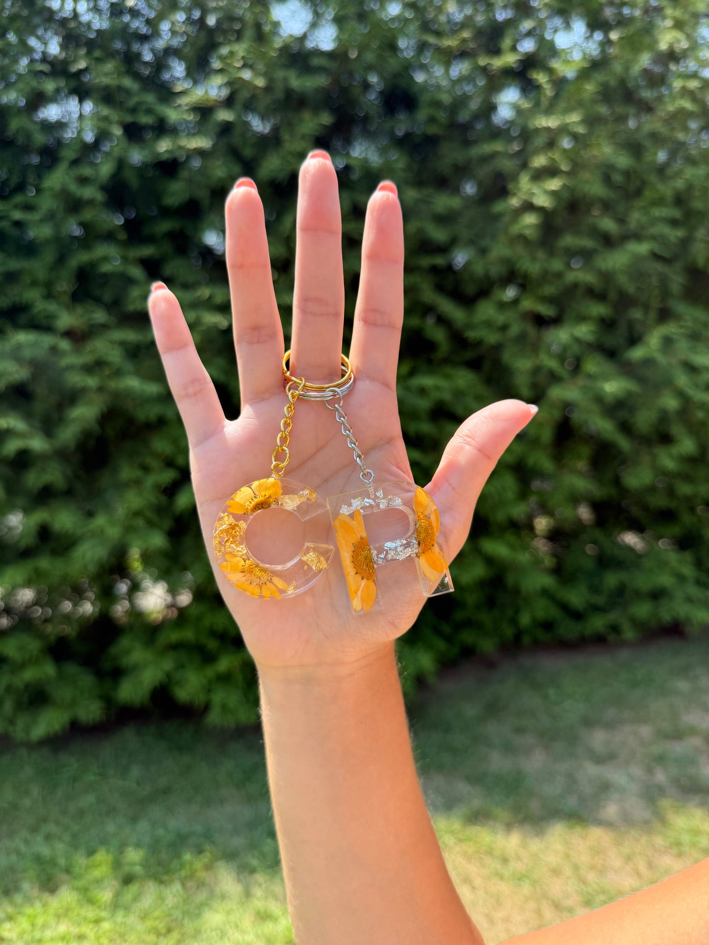 Initial Keychain - Orange