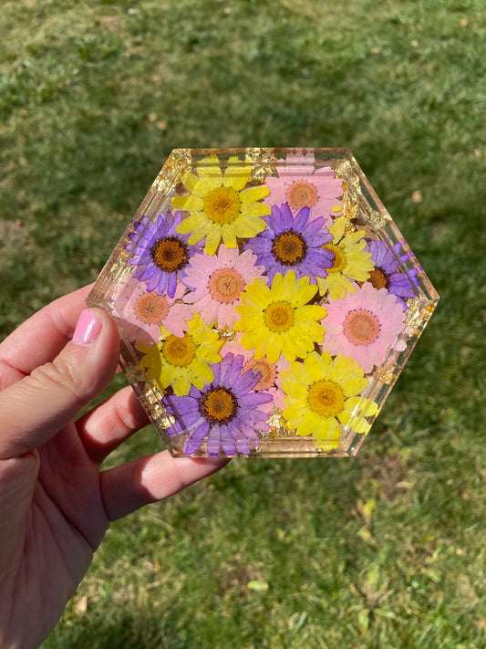 Multi-Color Floral Coaster | Jewelry Tray | Soap Dish