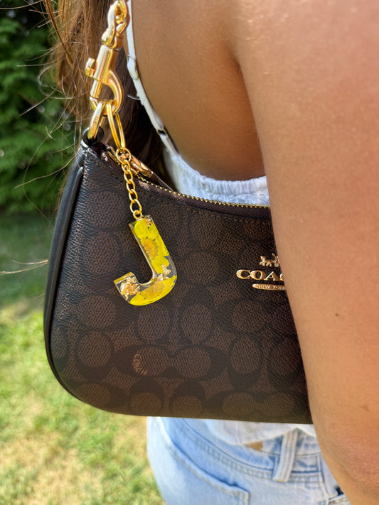 Initial Keychain - Yellow