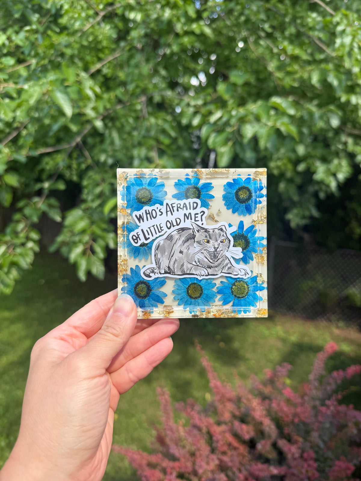 Who's Afraid of Little Old Me Square Coaster