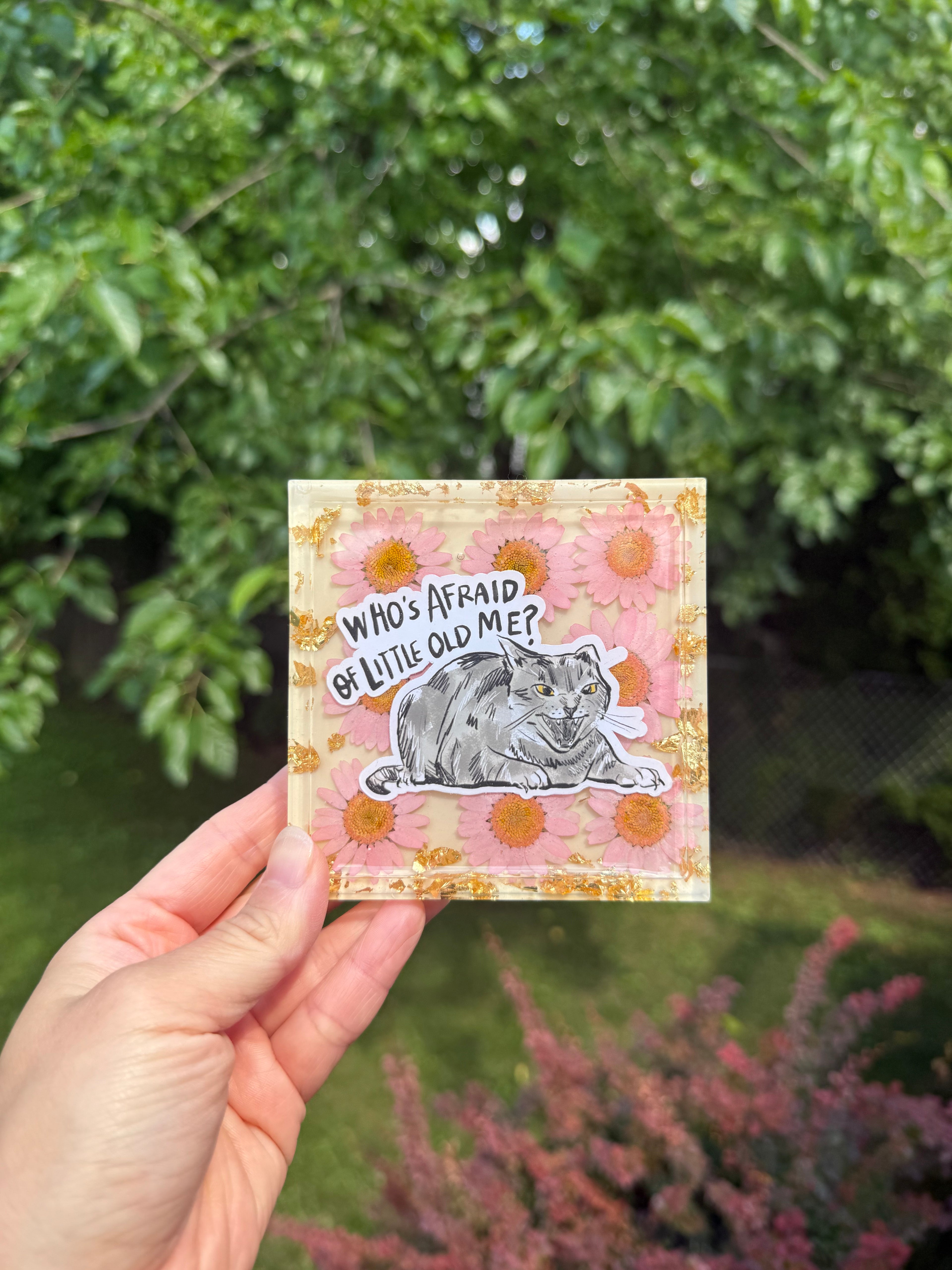 Who's Afraid of Little Old Me Square Coaster