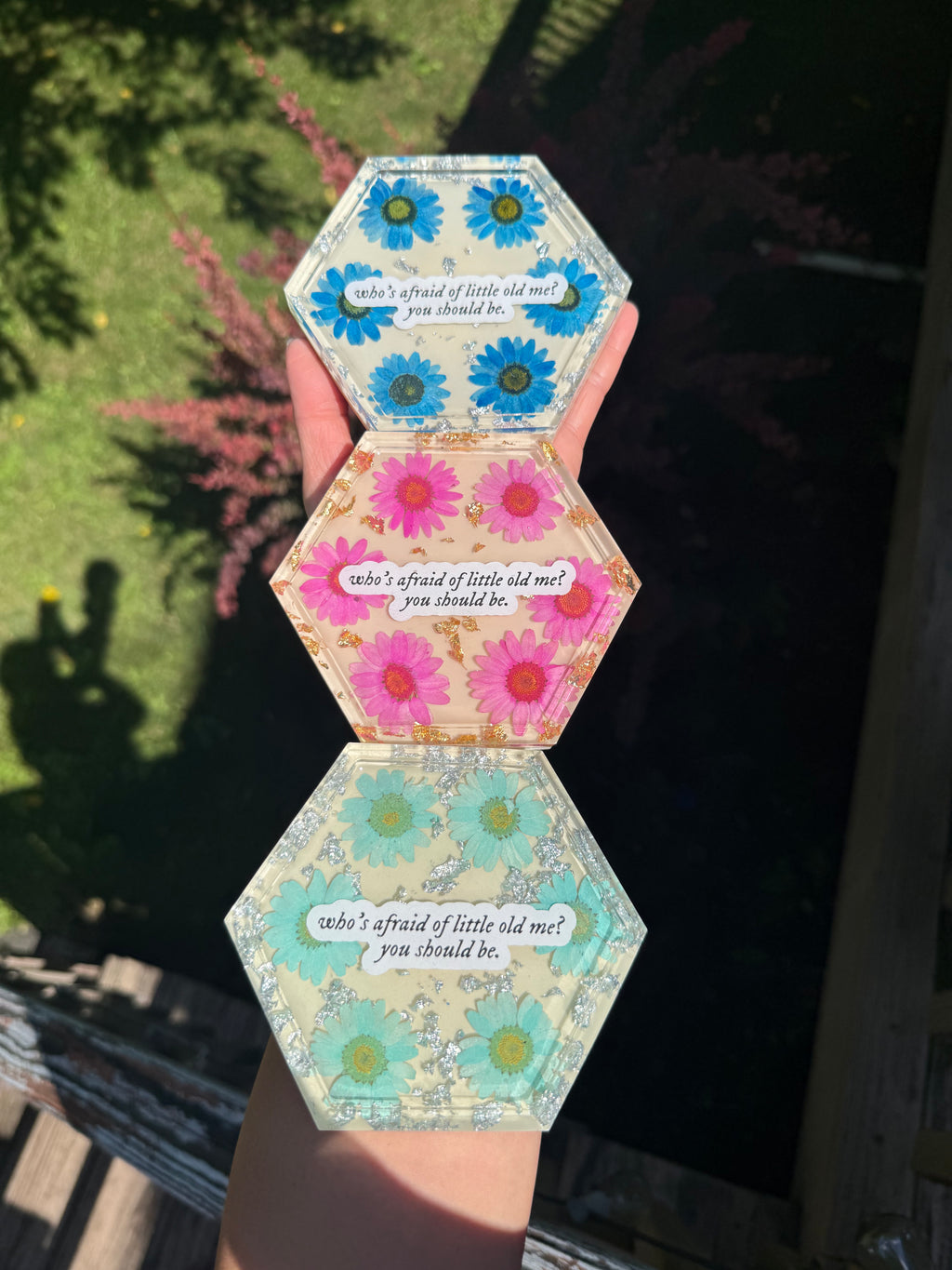 Who's Afraid of Little Old Me Hexagon Coaster