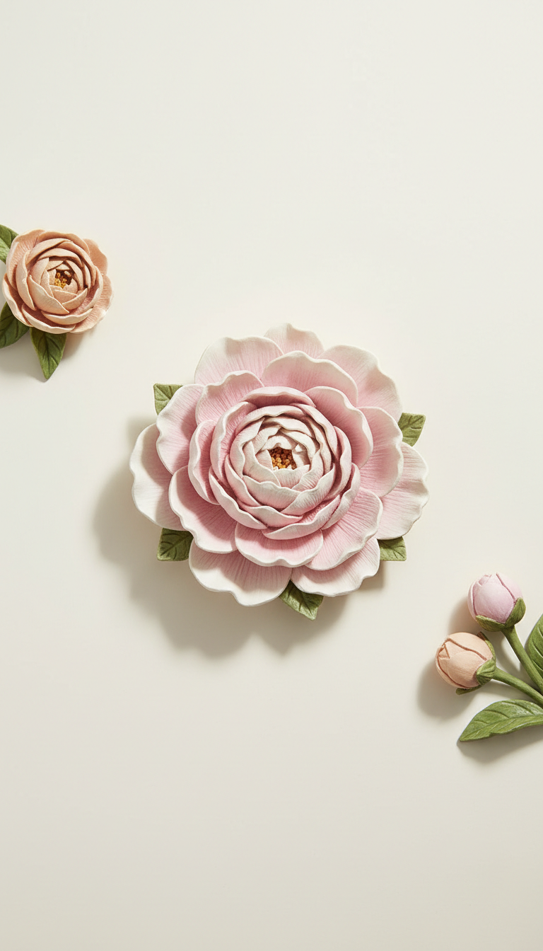 Blushing Peony Floral Coaster